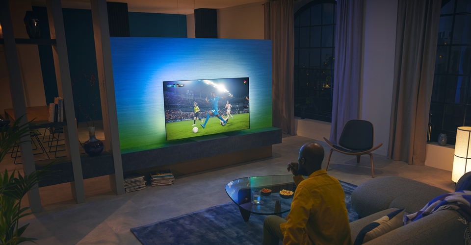 Sportsbegivenhed med OLED-TV