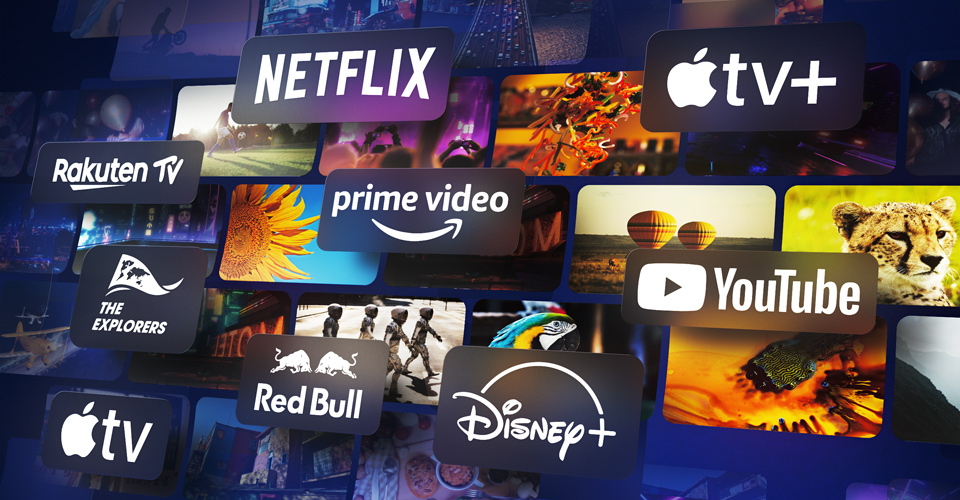 Streamingtjenester og apps 