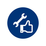 Ikon for reduceret vedligeholdelse