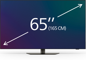 65 tommer tv