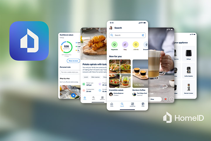 HomeID, l&aelig;r alt om din maskine, og opdag nye kaffeopskrifter i caf&eacute;stil i vores HomeID-app.