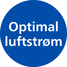 Ikon for optimal luftstr&oslash;m