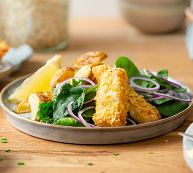 Spr&oslash;de fiskepinde i Airfryer
