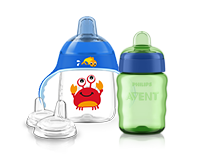 Philips Avent-sortiment af kopper med drikketud til de sm&aring;