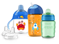 Philips Avent-sortiment af kopper med drikketud til de sm&aring;